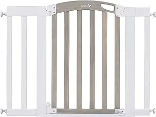 Summer Infant Chatham Post Safety Gate For Doorways & Stairways, With Auto-Close & Hold-Open, Grey Wash & White, 28.5 - 42 Inch