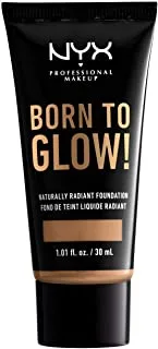 NYX Professional Makeup ، Born To Glow Naturally Radiant Foundation - محايد تان 12.7