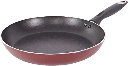 Royalford Aluminum Non Flat Fry Pan 1 Piece, Red