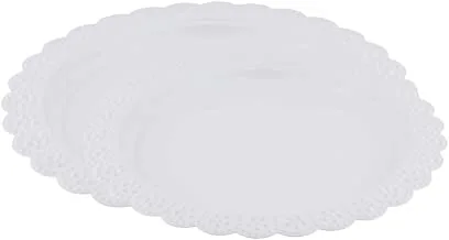 Al Saif 2Pcs Round Shape Tray (Size:M,S) Color: Ivory Finihsing Without Handle