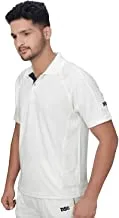 DSC Passion Half Sleeve Polyester Cricket T-Shirt Small (White/Navy)