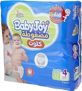 Babyjoy Culotte, Size 4, Large, 10-18 Kg, Mega Pack, 56 Diaper Pants