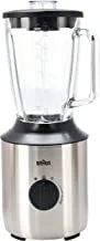 Braun PowerBlend 3 JB blender, 1.5 litre glass mixing attachment, kitchen aid for chopping, puréeing & mixing, 2 Years Warranty