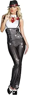 Dreamgirl Women's Big Guns Betty Costume, Silver