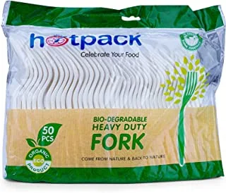 Hotpack Bio Degradable Heavy Duty Fork, 50 Pieces