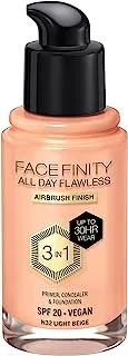 Max Factor Facefinity All Day Flawless Foundation - N32 Light Beige, 30ml