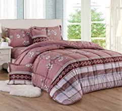 Sleep Night Medium Filling Comforter Set, 4 Pcs, Multicolour, Single Size