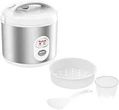 TEFAL Mecha Sperical 1.8 Litre Electrical Rice Cooker, Silver / White, Stainless Steel / Plastic, RK242127