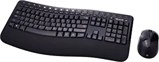 Microsoft Wireless Comfort Desktop 5050, English And Arabic Keyboard With Mouse - Black Color - [Pp4-00018]