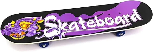 skateboard By Funz Size 79 X 20 Cm Skateboard, Double Kick Concave Skate Board, Complete Skate Board Wood Outdoor Sports Longboards for Teens Adults Beginners Girls Boys Kids, Multi color, TO-50002153