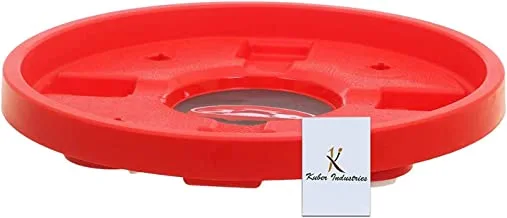 Kuber industries plastic cylinder trolley with wheels|plastic plant caddy|gas trolly|lpg cylinder stand|red