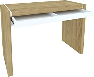 Artany Mille Desk of 1 Drawer, Olmo with White - W 103 x D 45 x H 78 cm