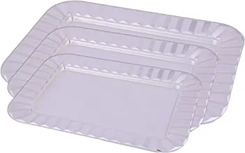 Matt Silver Plated Rectangle Tray Without Handle