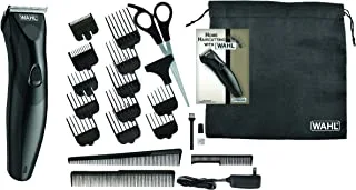 WAHL Haircut & Beard Grooming Kit | 12 Comb Attachments | Rechargeable Trimmer with 4 Comb and 2 interchangeable Heads | Foil Shaver & Detailer | Detachable And Rinsable Blades (9639-827)