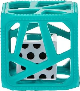 Chew Cube Easy Grip Teether Rattle - Turquoise
