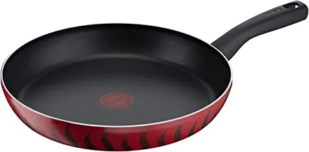 TEFAL Frying Pan | G6 Tempo Flame 30 Cm Frypan | Non-stick with Thermo Spot| Red | Aluminium | 2 Years Warranty | C3040783