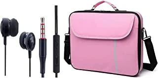 Laptop Bag, Datazone Shoulder Bag 15.6-Inch Pink With Datazone Headphones, In-Ear, Heavy Deep Bass For Computer And Laptop Iphone, Ipod, Ipad, Mp3 Players, Samsung Galaxy, Nokia, Htc Dz-Ep08
