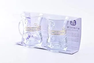 Wisteria Glass Mug set Ruby Gold /2PCS