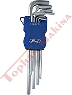 Ford 9 pieces extra long arm hex key set - fht-h-0016