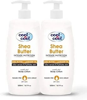 Cool & Cool Body Lotion Shea Butter, 2 X 500 Ml