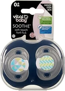 VitalBaby SOOTHE soft touch 0 months+ (2pk) - boy