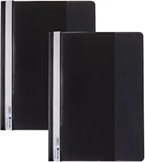 Atlas File Folders, Flat and Thick, A4, Black