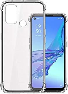 Oppo A53 (2020) / Oppo A33 (2020) / Oppo A32 (2020) Case Cover Back Air Cushion Soft Silicone Shockproof Ultra Slim Anti-Scratch Protective Bumper Shell Corner (Clear) by Nice.Store.UAE