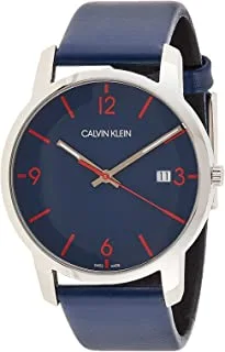 Calvin Klein Men's Quartz Watch, Analog Display and Leather Strap