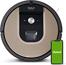 iRobot Roomba 976 WiFi المكنسة الكهربائية المتصلة بشبكة WiFi مع إعادة شحن شفط رفع الطاقة والسير الذاتية مثالية للحيوانات الأليفة نظام تنظيف ثلاثي المراحل مساعد صوتي ضمان لمدة عامين على الروبوت لمدة عام واحد على البطارية ، ذهبي