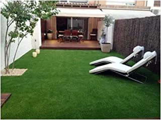 سجاد كوبر إندستريز هارت هوم 35 ملم من العشب الصناعي عالي الكثافة للشرفة ، الحديقة ، الباب (5 × 10 أقدام) CTHH3361 ، أخضر