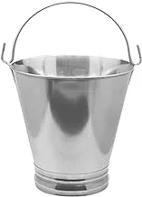 Raj Steel Bucket, 9 Liter, SB0004, Water Bucket, Storage Container, Bathroom Accessories