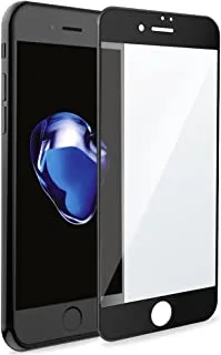 واقي شاشة منحني عالي الدقة من الزجاج المقوى ومضاد لبصمات الأصابع بغطاء كامل لهاتف Apple iPhone 7 Plus - أسود