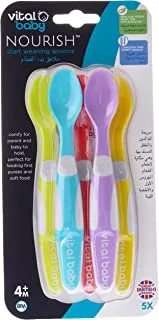 Vital Baby Nourish Start Weaning Spoons, 5 Pieces