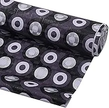 Kuber Industries Polka Dots Design Pvc Wardrobe Kitchen Drawer Shelf Mat 10 Mtr Roll (Grey And White)