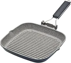 Kitchen Craft Masterclass Cast Aluminium Grill Pan, 20 cm Size
