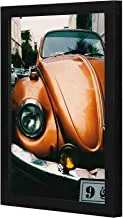 LOWHA Volkswagen Beetle orange Wall art wooden frame Black color 23x33cm By LOWHA