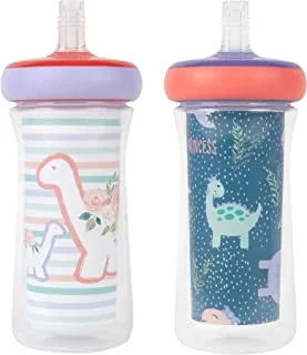 The First Years - Insulated 9Oz Straw Cup (Pack of 2)- Dino