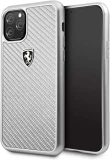 Ferrari Heritage Real Carbon Hard Case - Silver - Iphone 11 Pro