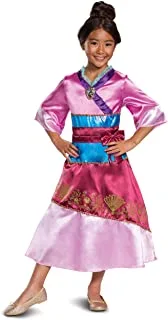 Disguise Disney Princess Mulan Costume Dress For Girls, Children's Character Dress Up Outfit, Classic Kids Size Small (4-6X) Pink (14039L)
