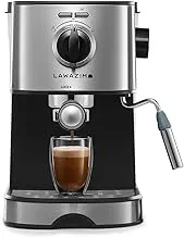Lawazim Professional Espresso And Latte Coffee Machine 850 Watt With Milk Frother, Silver, 05-2410-02