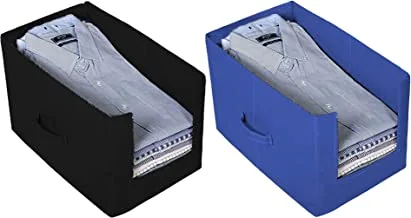 منظم خزانة ملابس غير منسوج من قطعتين من كوبر إندستريز (أسود وأزرق) - CTKTC23251
