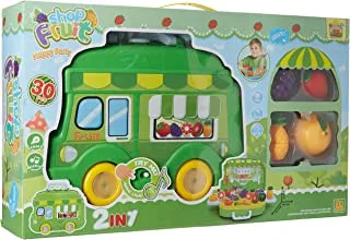 Qariet Alnwader 2 in 1 Vegetable kitchen Car & Bag toy, on battery - DGL - 601476