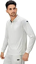 DSC Passion Full Sleeve Polyester Cricket T-Shirt Size 32 (White/Navy)