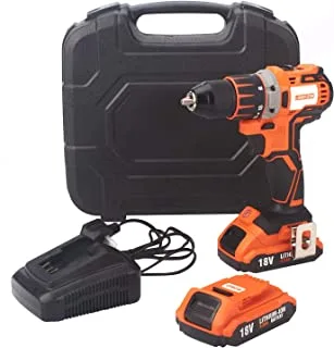 Lawazim Cordless Compact Brushless Drill 18V With Two Batteries 13 Millimeter