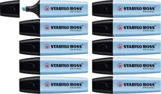Stabilo Highlighter - BOSS ORIGINAL Blue Box of 10, 70/31
