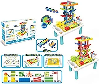 Family Center Building Blocks Game Table Glider Car W/Drawing Board