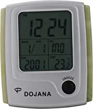 Dojana Alarm Clock, Green and Silver, DD604