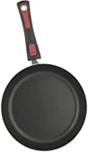 Al Saif Vetro Classic Non Stick Aluminium Open Frying Pan Size: 32Cm, Wine Red