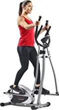 Sunny Health & Fitness Sf-E905 Elliptical Machine Cross Trainer With 8 Level Resistance And Digital Monitor , Gray, White, 28 L X 17 W X 57 H