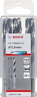 BOSCH - HSS Pointeq twist drill bit, 5.8 mm, 10 pieces, used for metal, drill/driver accessories